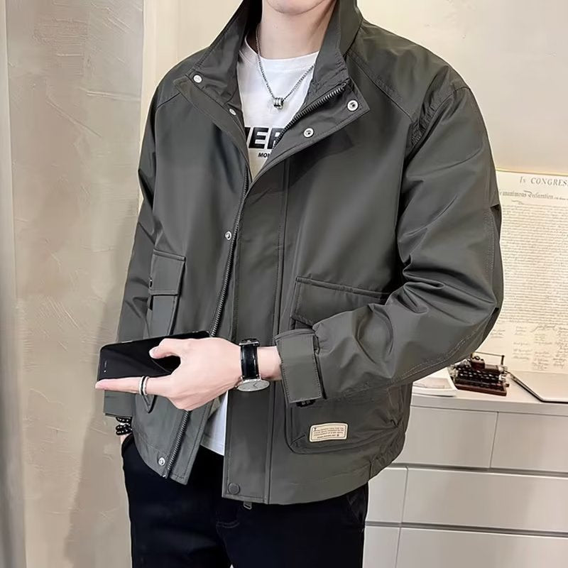 Herren leichte Utility-Jacke mit funktionalen Taschen Drune