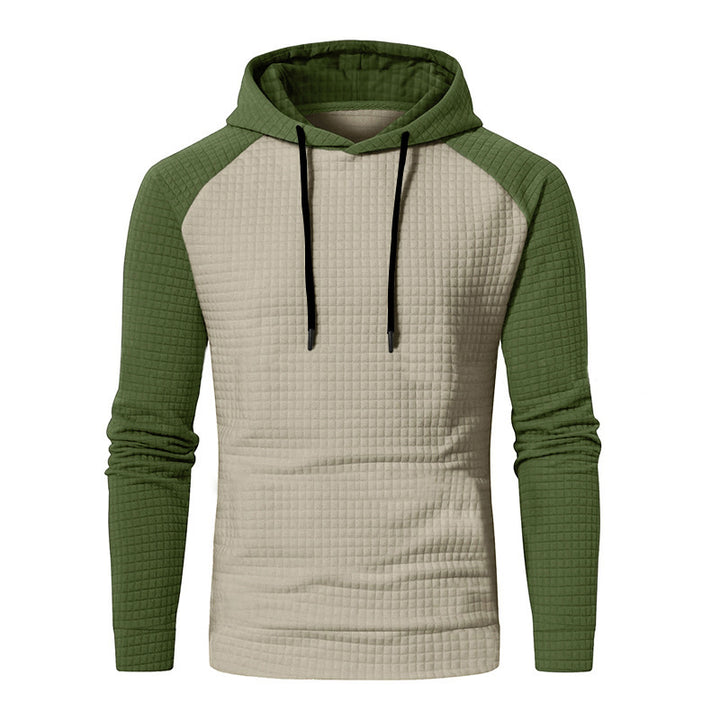 Herren Texturiertes Kapuzen‑Sweatshirt mit Waffelstruktur und Raglanärmeln Drune