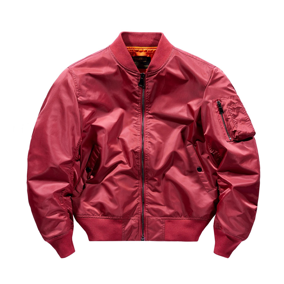 Herren  leichte isolierte Flug-Bomberjacke mit Utility-Tasche am Arm und Druckknopf-Eingangshandtaschen Drune