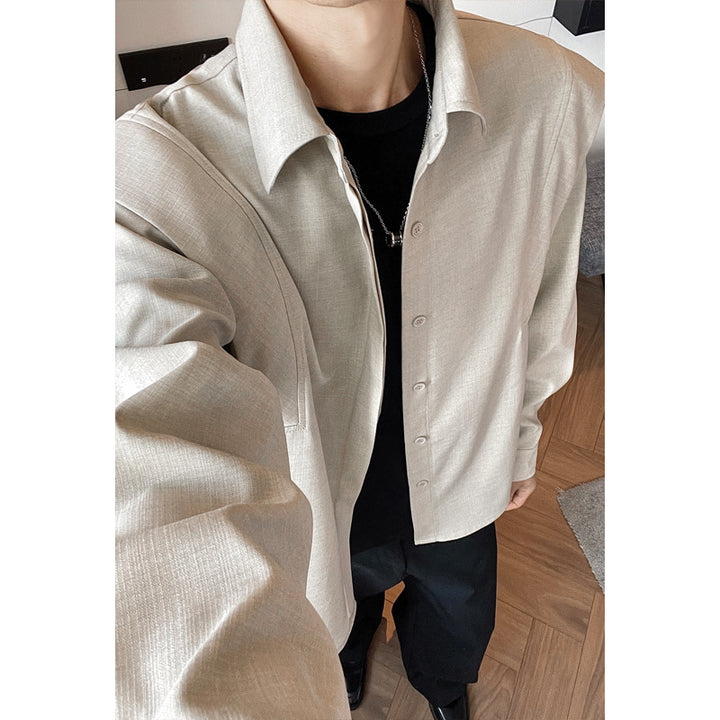 Herren Modische Hemdbluse mit strukturiertem Design Drune