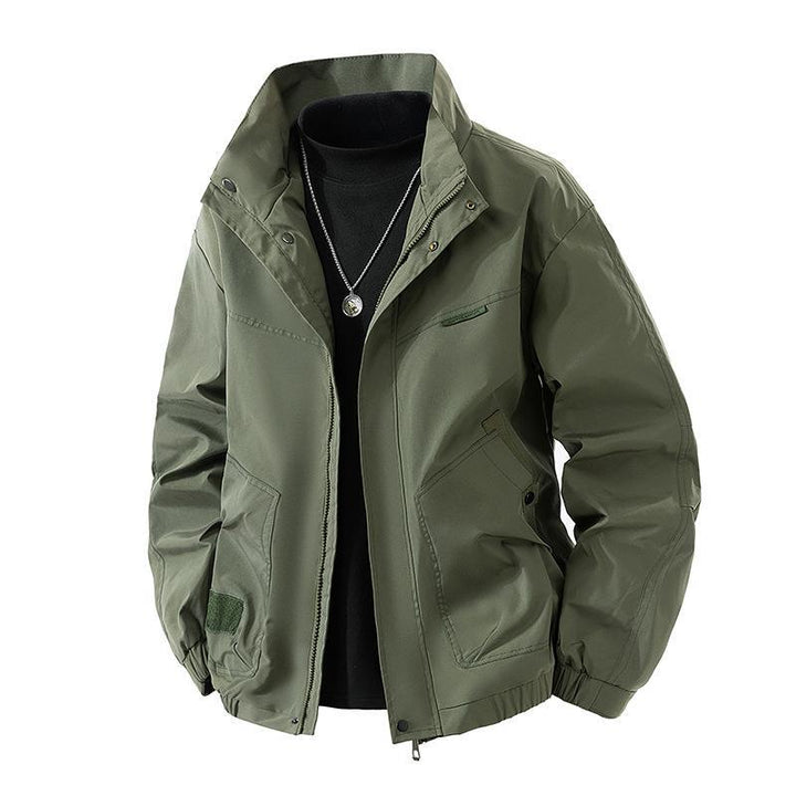 Herren Leichte technische Freizeitjacke mit Stehkragen, verdecktem Reißverschluss und elastischem Saum Drune