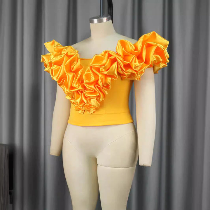 Damen Chice Bluse mit voluminösen Rüschendetails Drune
