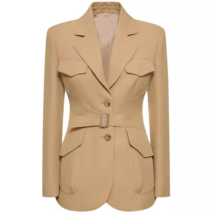 Damen Zweiteiliger Hosenanzug im Tailoring mit tailliertem Blazer und weitem Bein Drune