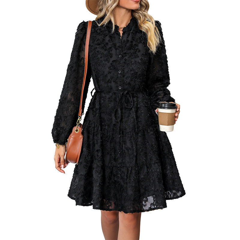 Damen Blusenkleid mit Rüschen Drune
