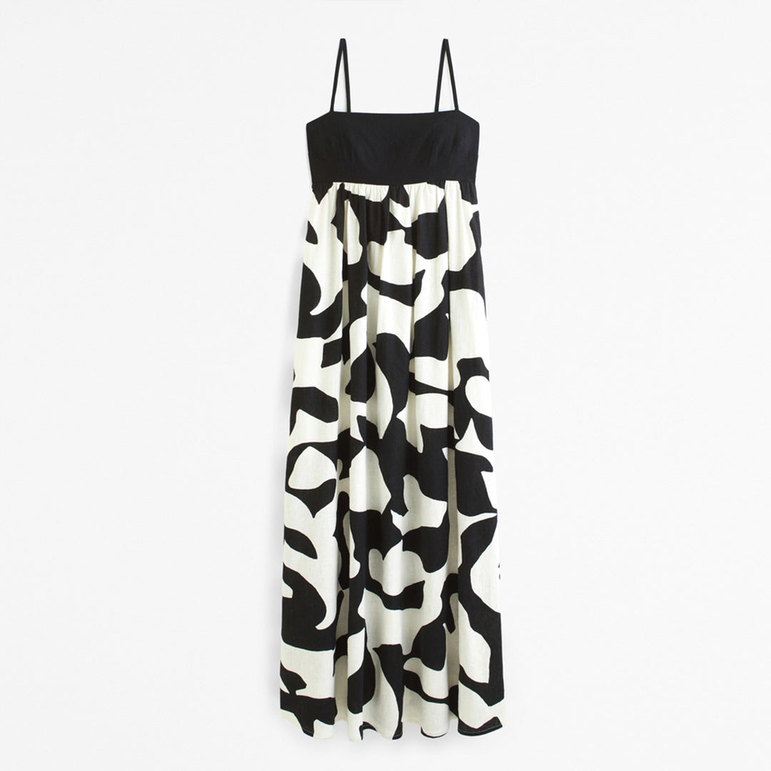 Damen Maxikleid mit schmalen Trägern und fließendem Schnitt Drune