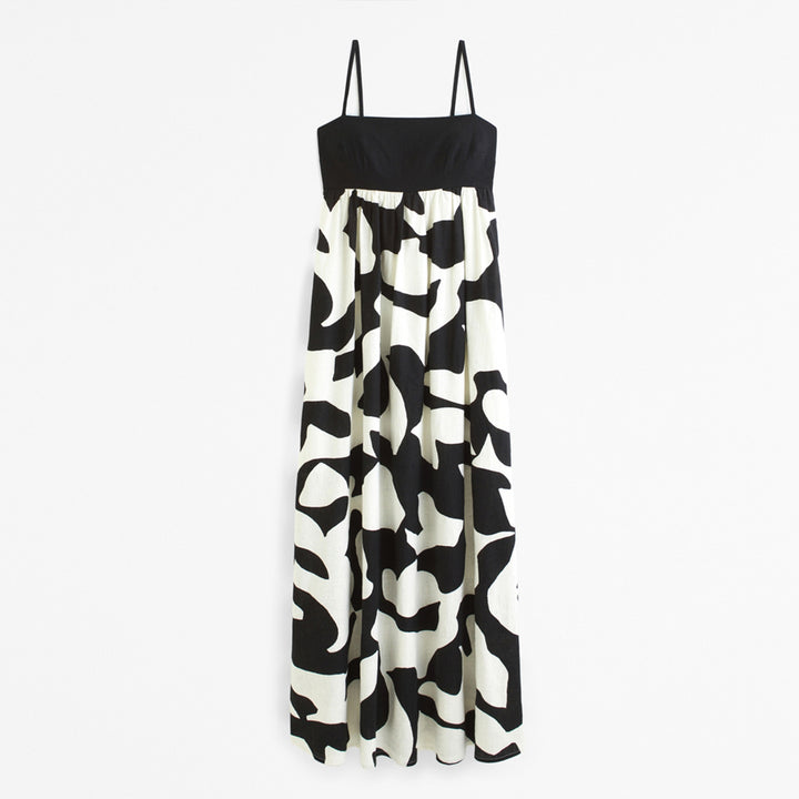 Damen Maxikleid mit schmalen Trägern und fließendem Schnitt Drune