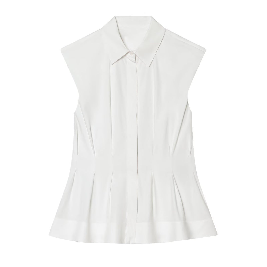 Damen ärmellose Bluse mit modernem Schnitt Drune