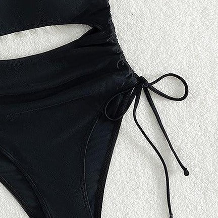 Damen Einteiliger Badeanzug mit raffiniertem Cut-Out und Schnürdetail Drune