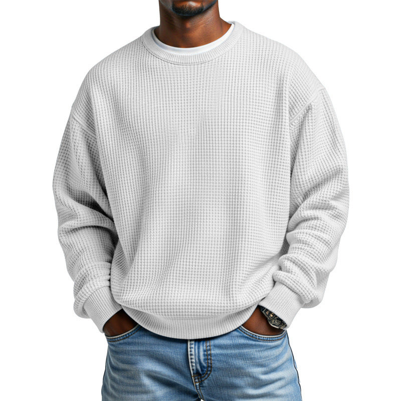 Herren Bequemer Sweatpullover mit Waffelstruktur Drune