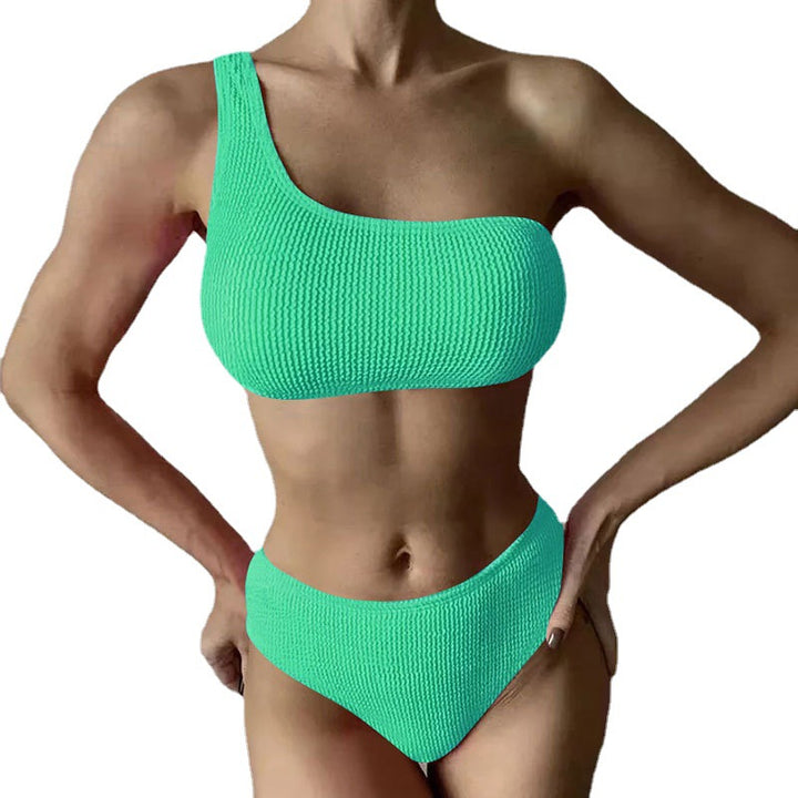 Damen Einseitiger Bikini mit hoch geschnittenem Schnitt Drune