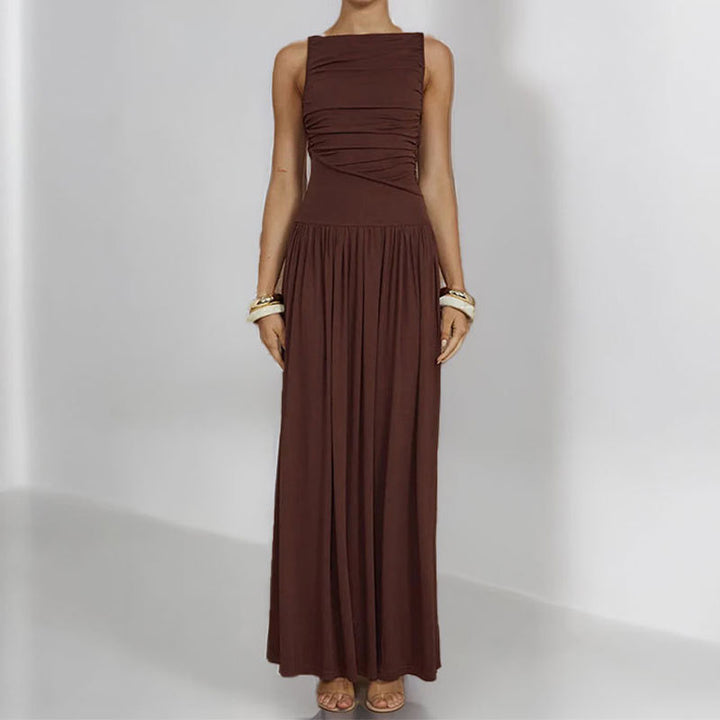 Damen Maxikleid mit raffinierter Raffung Drune