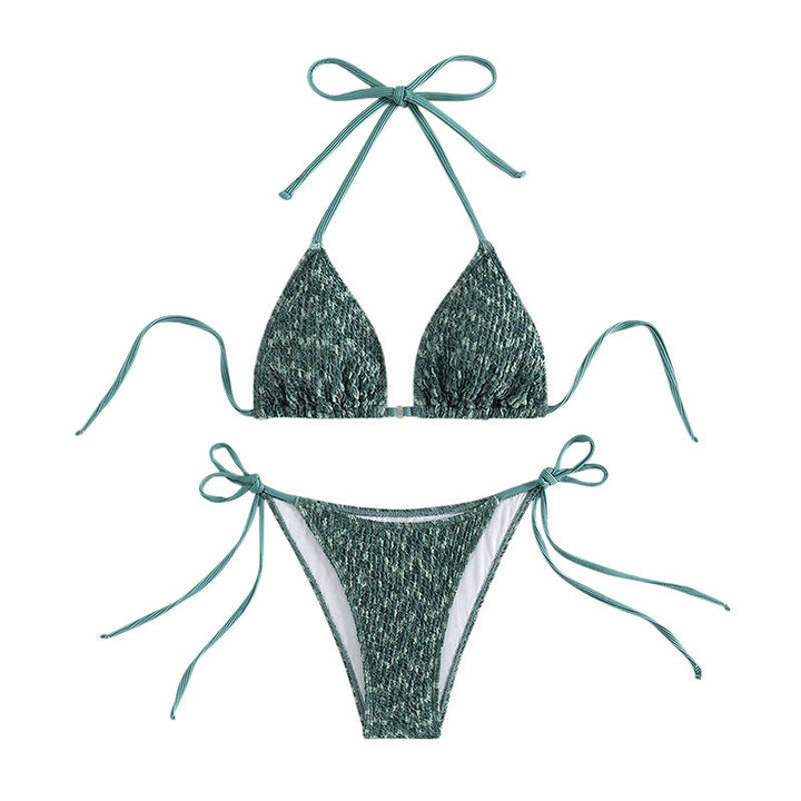Damen Triangel-Bikini mit verstellbaren Trägern und eleganten Rüschendetails Drune