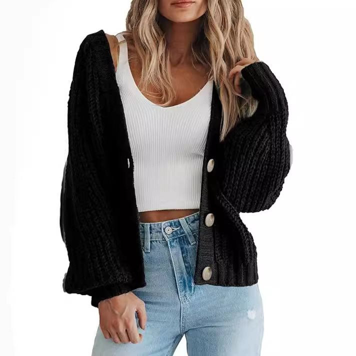 Damen Strickjacke mit grobem Muster und modischem Schnitt Drune