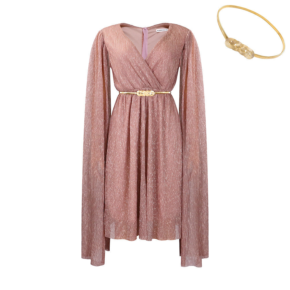 Damen Glamouröses Abendkleid mit voluminösen Ärmeln und eleganter Taillierung Drune