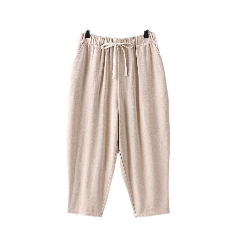 Damen Lässige Jogginghose mit Zugband und weitem Bein Drune