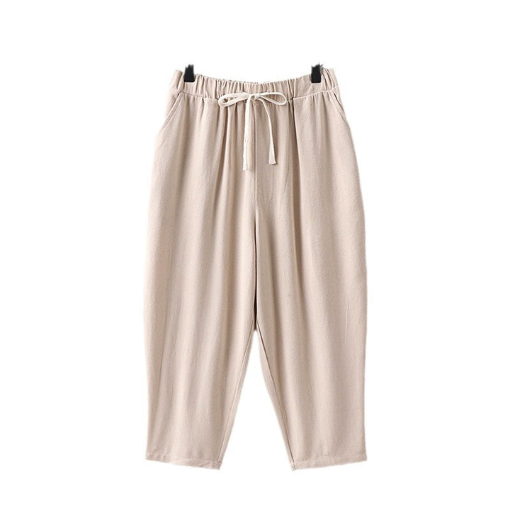 Damen Lässige Jogginghose mit Zugband und weitem Bein Drune