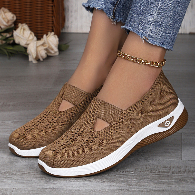 Damen Atmungsaktive Freizeit-Slipper mit elastischem Einschlupf und flexibler Sohle Drune