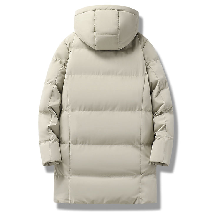 Herren langer gesteppter Winterparka mit Kapuze, wasserabweisender Außenhülle & wärmereflektierendem Innenfutter Drune