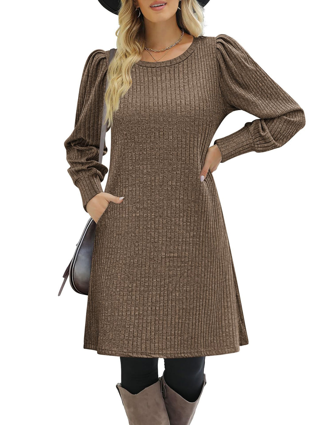 Damen Strickkleid mit weitem Schnitt Drune
