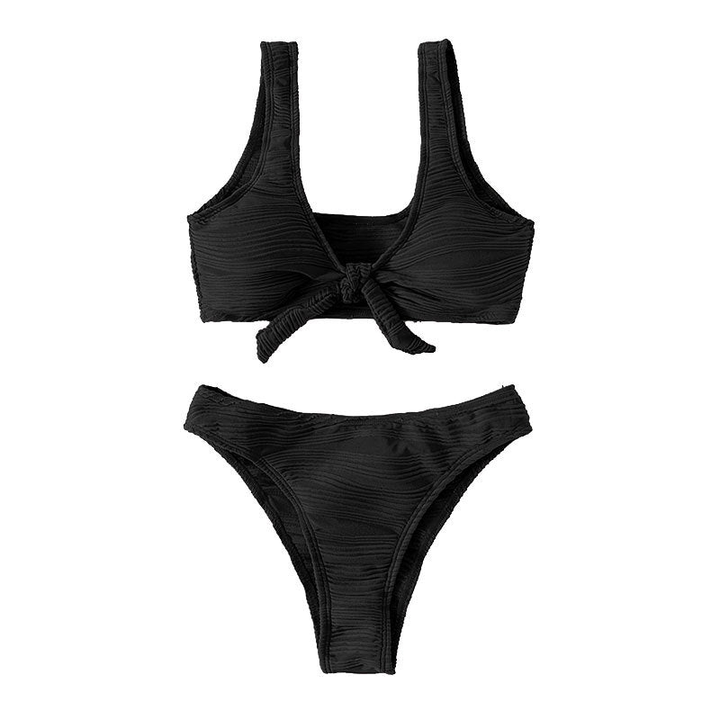 Damen Sportlicher Bikini mit Knotendesign und hohem Komfort Drune