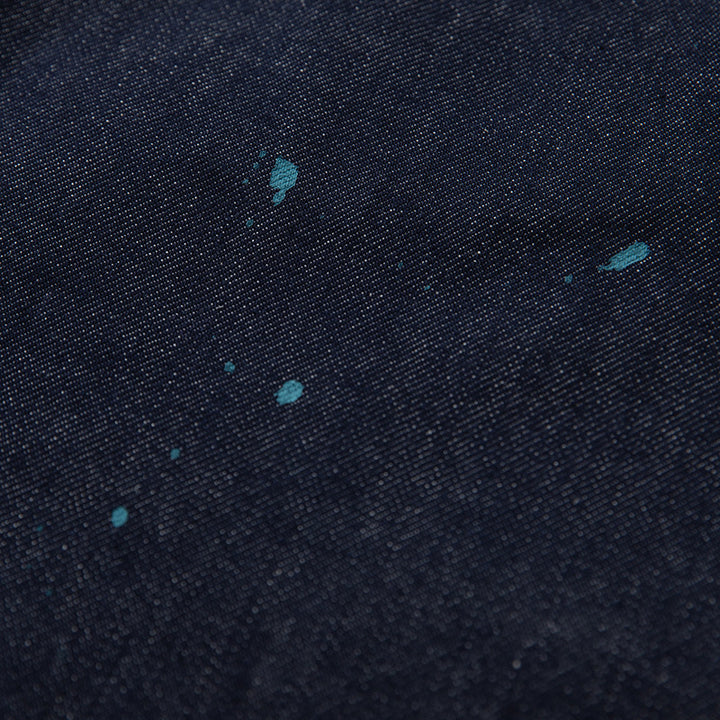 Herren Relaxed-Tapered Denimhose mit Farbklecks-Detail und hohem Bund Drune
