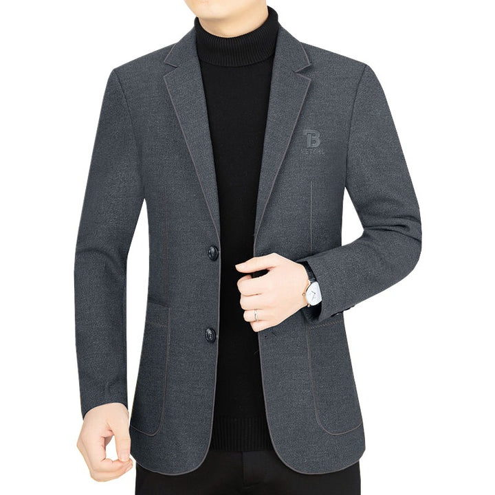 Herren Slim-Fit Sakko aus leichtem MischgewDrunee mit Struktur Drune