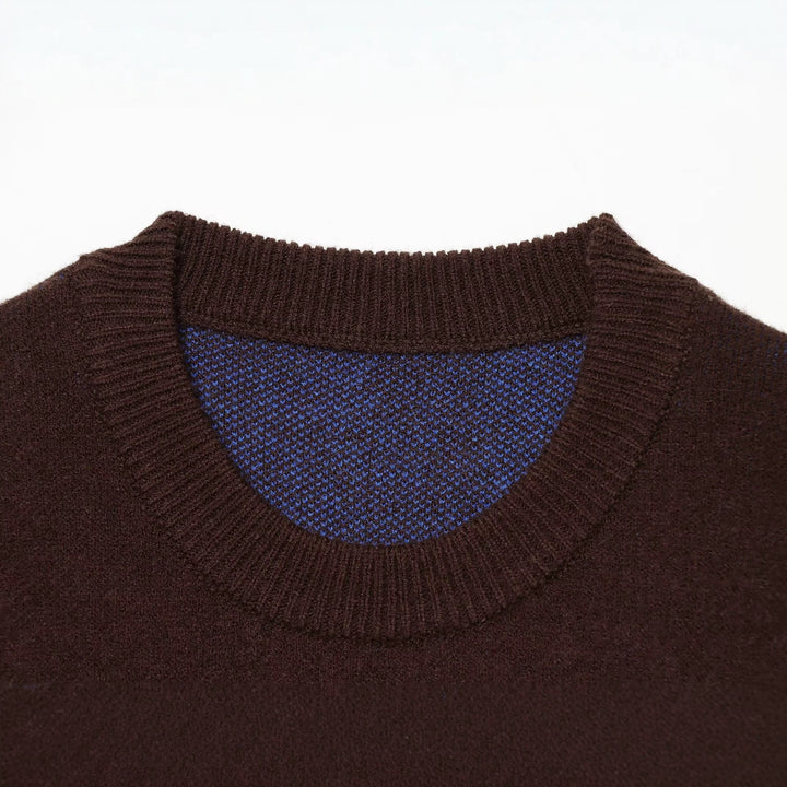 Damen Boxy Strickpullover mit großem Punktmuster, Rundhalsausschnitt und Rippbündchen Drune