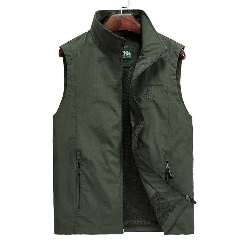 Herren Leichte Outdoor‑Softshellweste mit atmungsaktivem Meshinnenfutter und verdeckten Reißverschlusstaschen Drune