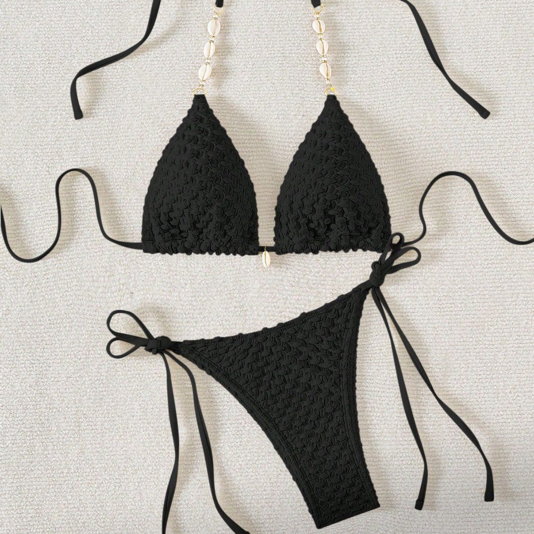 Damen Triangel-Bikini mit Muscheldetails Drune