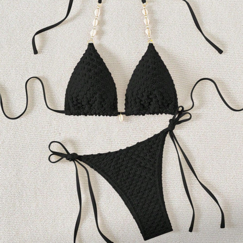 Damen Triangel-Bikini mit Muscheldetails Drune
