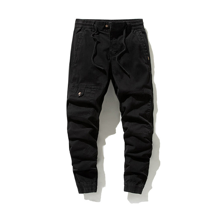 Herren Moderner Utility-Jogger mit elastischem Komfortbund, Kniepaneelen und Cargotasche Drune