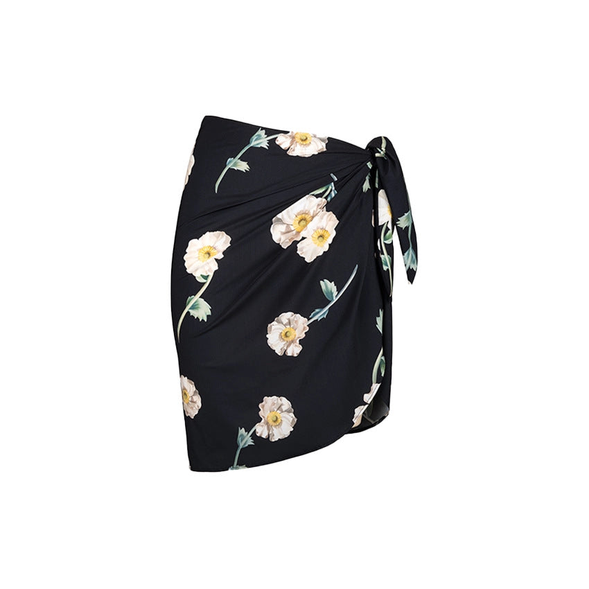 Damen Einteiler Badeanzug mit floralem Rüschendetail Drune