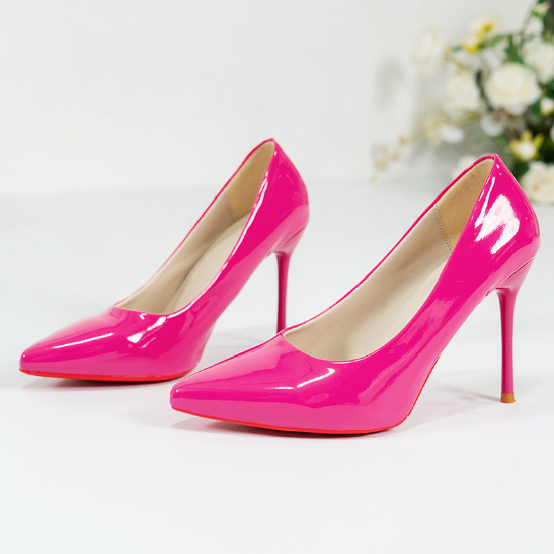 Damen Hochhackige Pumps mit glänzendem Lackfinish und eleganter Silhouette Drune