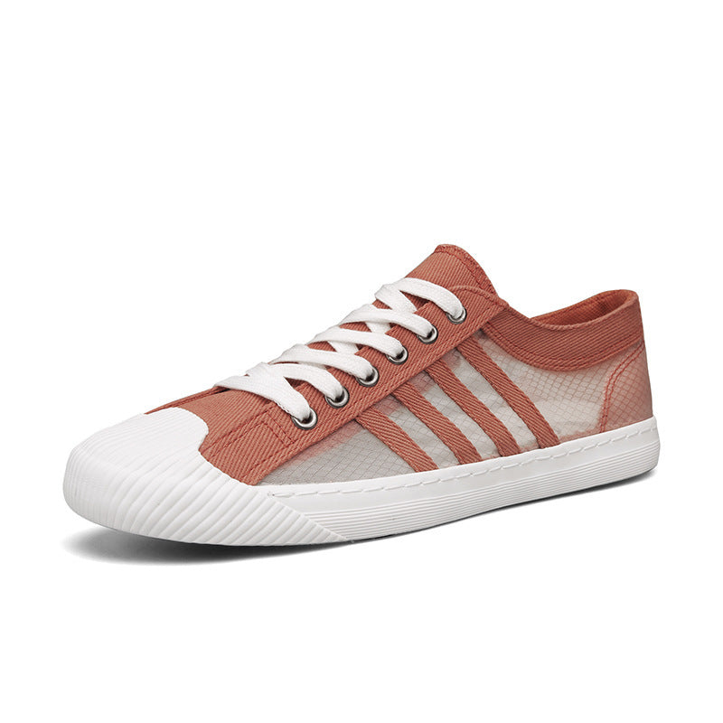 Herren atmungsaktive Low-Top Sneaker mit transparenten Mesh-Einsätzen Drune