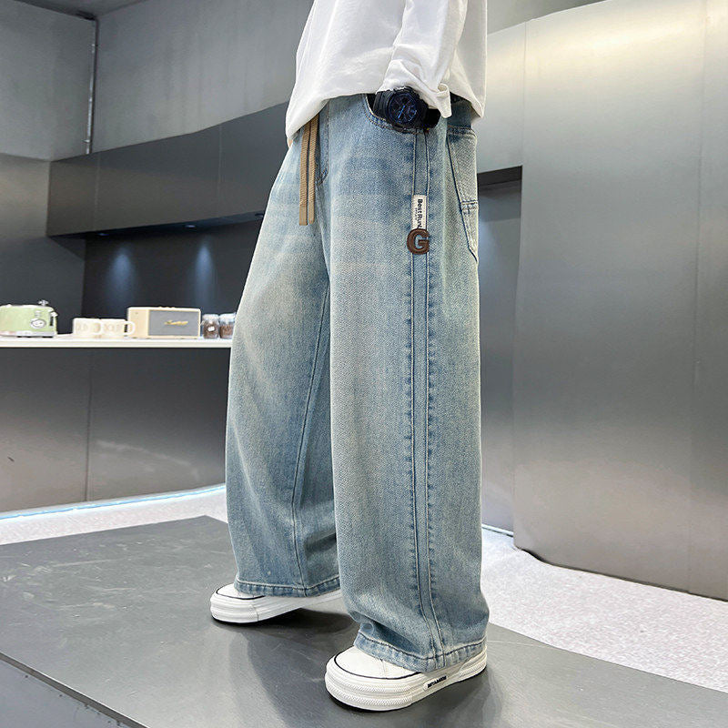 Herren weite Denim-Hose Drune