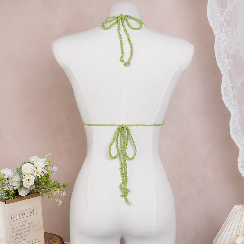 Damen Häkel-Bikini Oberteil mit floralen Motiven Drune