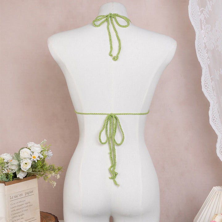 Damen Häkel-Bikini Oberteil mit floralen Motiven Drune