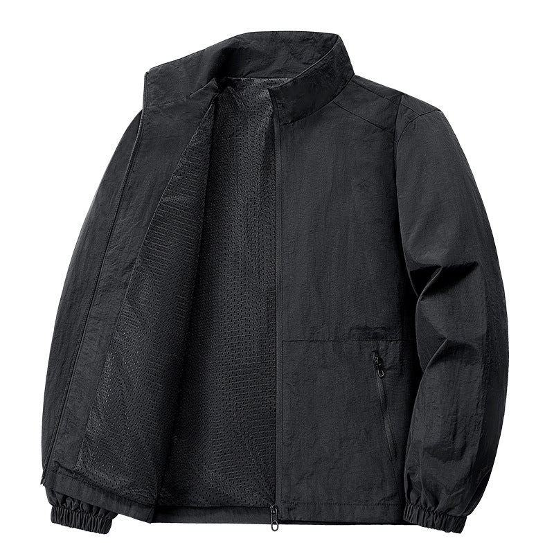 Herren Leichte Freizeitjacke mit schmalem Kragen Drune