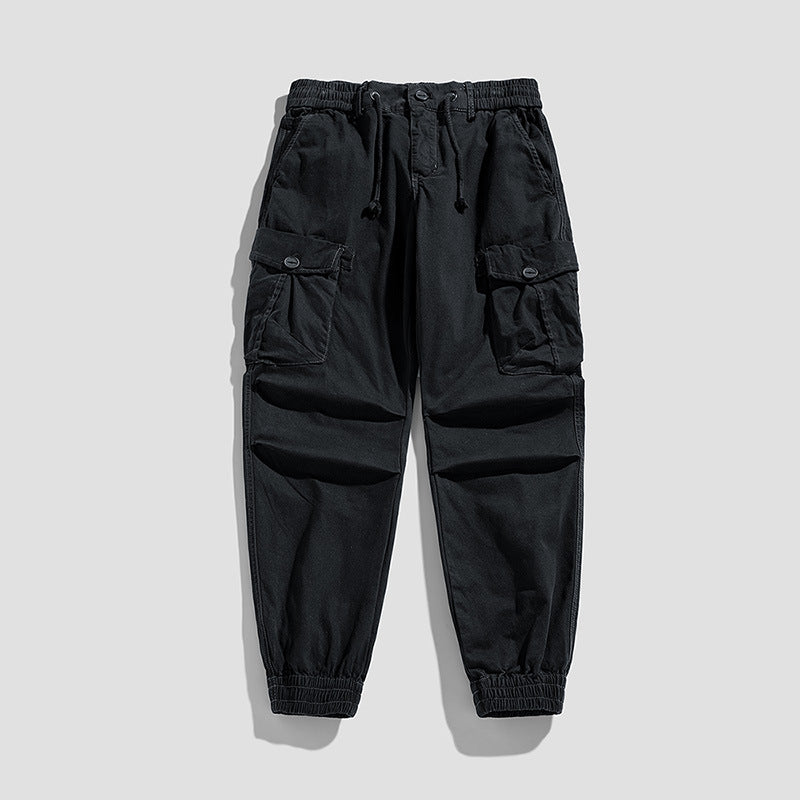 Herren Cargo-Jogger mit Tunnelzugbund, Mehrfachtaschen und elastischen Knöchelabschlüssen Drune
