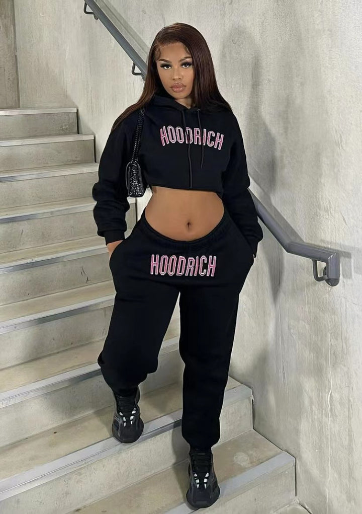 Herren Sportlicher Hoodie und Jogginghose-Set mit modischem Schriftzug Drune
