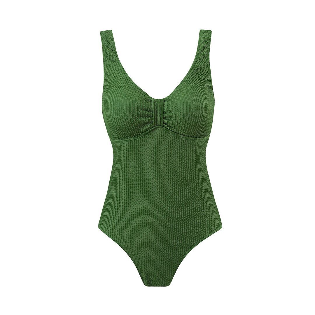 Damen Einteiliger Badeanzug mit strukturiertem Obermaterial und sportlichem Schnitt Drune