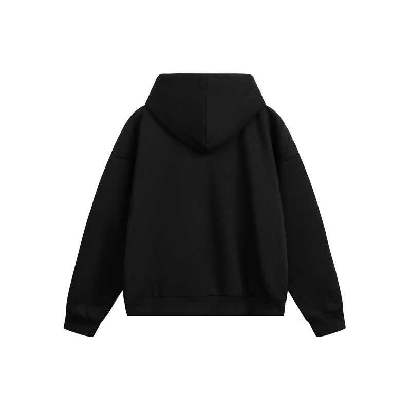 Unisex Kapuzen‑Sweatjacke mit Zweiwege‑Reißverschluss und kariertem Kapuzenfutter Drune