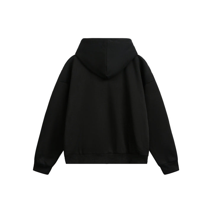 Unisex Kapuzen‑Sweatjacke mit Zweiwege‑Reißverschluss und kariertem Kapuzenfutter Drune