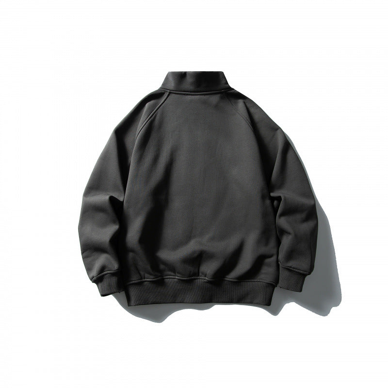 Unisex Boxy-Oversize-Zipjacke mit Stehkragen, Raglanärmeln und Eingrifftaschen Drune