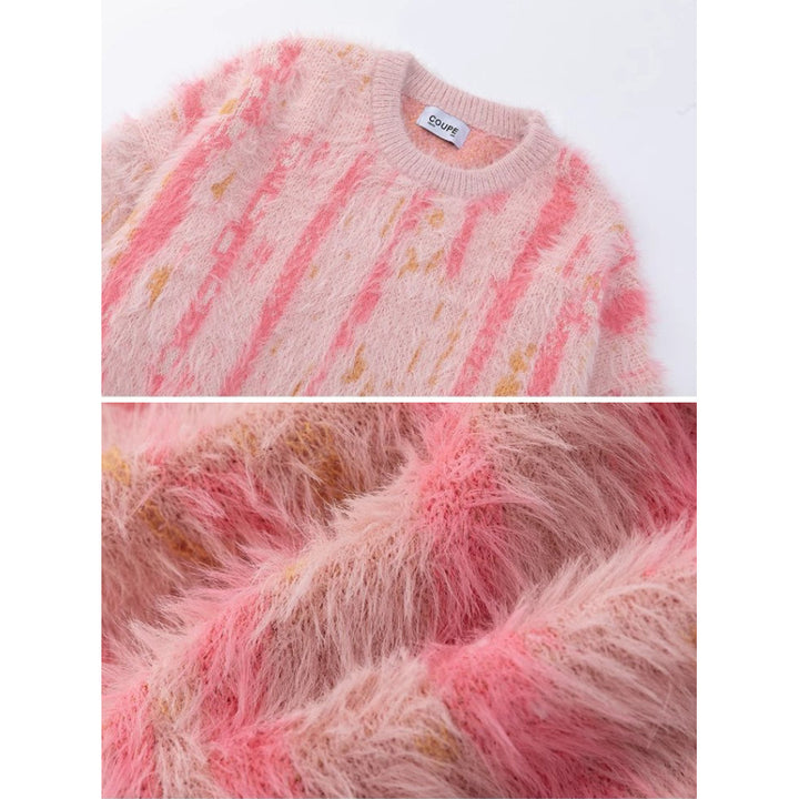 Damen Modischer Pullover mit Trendigem Pelzdesign Drune
