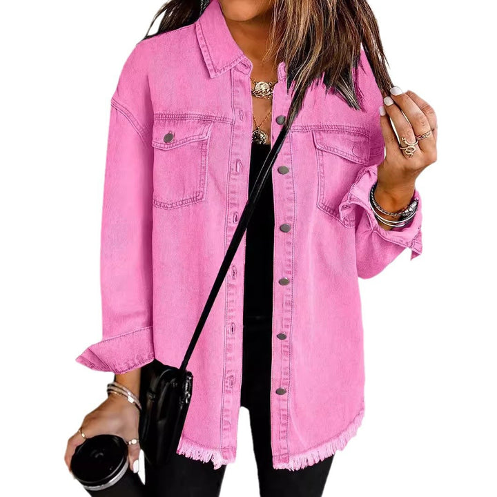 Femme Destroyed Denim Westernjacke Drune