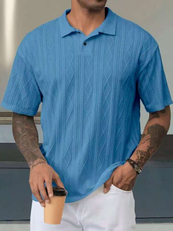 Herren Poloshirt mit strukturiertem Design Drune