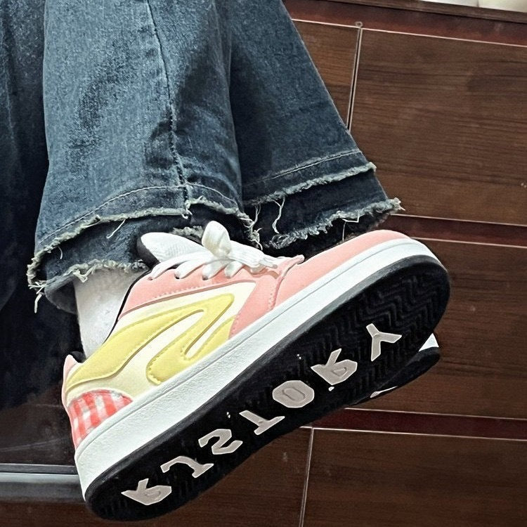 Damen Sneakers mit modischen Karodetails und atmungsaktiver Laufsohle Drune