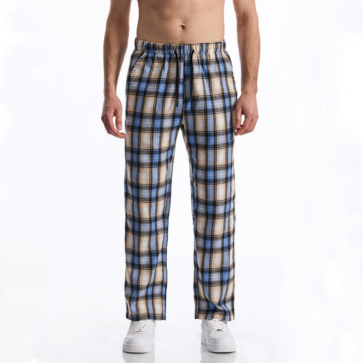 Herren bequeme Freizeithose mit Karomuster Drune