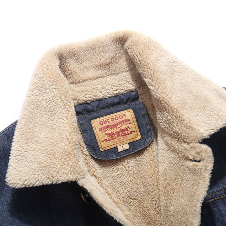 Herren Denim Jacke mit weichem Fleecefutter Drune